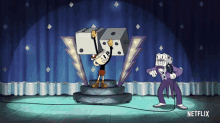 The Cuphead Show Cuphead GIF - The Cuphead Show Cuphead Roll The Dice GIFs