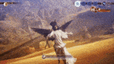 a screenshot of a video game shows a character with humble blessing