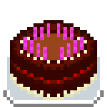 cake pixel art animated birthday