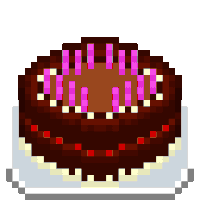 Cake Pixel Art Sticker