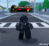 a person in a video game is standing in the middle of a street with a sign that says the black silence on it .