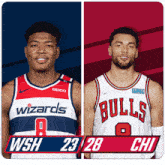 Washington Wizards (23) Vs. Chicago Bulls (28) First-second Period Break GIF - Nba Basketball Nba 2021 GIFs