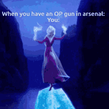 Elsa Op Gun GIF - Elsa Op Gun Arsenal GIFs