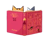 a red book titled belle et la bete