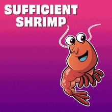 a picture of a shrimp with the words sufficient shrimp below it