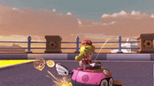 peachette mario kart 8 delux booster pass wave 6 purple sparks red shell