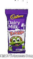 a package of cadbury dairy milk freddo candy