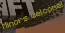 a close up of a sign that says minor 's welcome on it