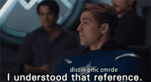 a man in captain america 's uniform says i understood that reference