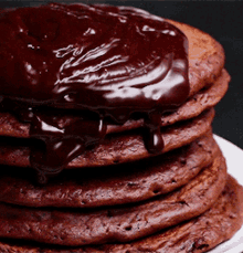 Pancakes Chocolate Pancakes GIF - Pancakes Chocolate Pancakes Breakfast GIFs