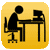 a person is sitting at a desk with a computer .
