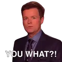 a man in a suit and tie is asking you what