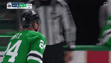 a hockey player with the number 24 on his jersey