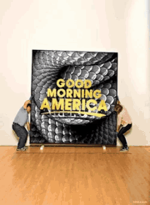 Good Morning America Snake GIF - Good Morning America Snake Flat Screen Television GIFs