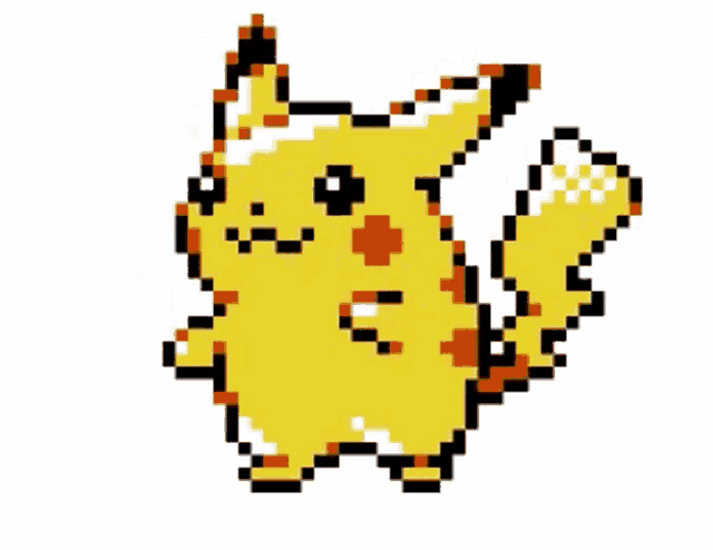 Pikachu And Pokeball Pixel Art
