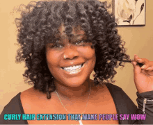 Curly Hair Curly Hair Extensions GIF - Curly Hair Curly Hair Extensions Curly Clip In Hair Extensions GIFs