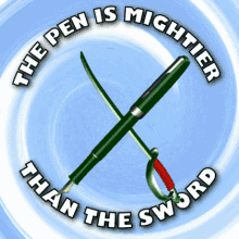 The Pen Is Mightier Than The Sword Writing Is More Effective GIF - The Pen Is Mightier Than The Sword Writing Is More Effective Better Than Fighting GIFs