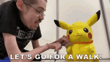 Lets Go For A Walk Ricky Berwick GIF - Lets Go For A Walk Ricky Berwick Pikachu Walk Time GIFs
