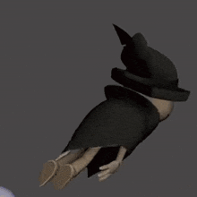 a cartoon character is wearing a top hat and a cloak