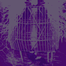 a purple background with the word ouv in white