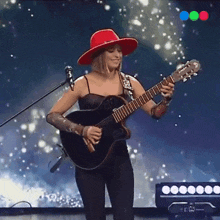 Tocando La Guitarra Maria Celeste Chacon GIF - Tocando La Guitarra Maria Celeste Chacon Got Talent Argentina GIFs