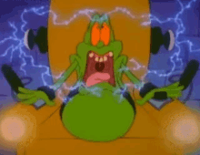 Ghostbusters Slimer GIF - Ghostbusters Slimer Electric Chair GIFs