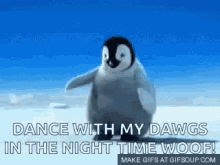 happy feet dancing penguin chubby grooving