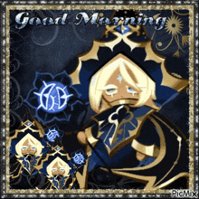 a picture of a cookie with the words " good morning " on it