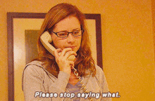 The Office Pam Beesly GIF - The Office Pam Beesly Please Stop Saying That GIFs