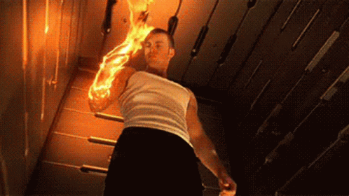 on fire gif