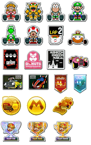 Badges Anniversary Tour 2023 Sticker - Badges Anniversary Tour 2023 Mario Kart Stickers
