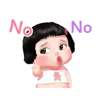 a little girl with a teddy bear on her shirt is giving the middle finger and says no