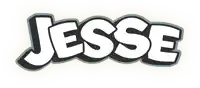 the name jesse is written in a cartoon style