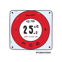 a drawing of a thermostat that says 25 degrees celsius