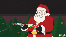 Gun Cock Santa Claus GIF - Gun Cock Santa Claus Tom Kenny GIFs