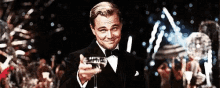 Cheers Great Gatsby GIF - Cheers Great Gatsby Leonardo Di Caprio GIFs