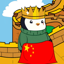 world flag china penguin country