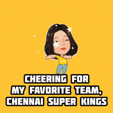 Jagyasini Singh Cheering For My Favorite Team Cheenai Super Kings GIF - Jagyasini Singh Cheering For My Favorite Team Cheenai Super Kings Csk GIFs