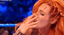 becky lynch gasp gasping wwe smack down live