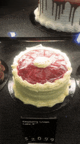 Raspberry Cream Cake Dessert GIF - Raspberry Cream Cake Cake Dessert GIFs
