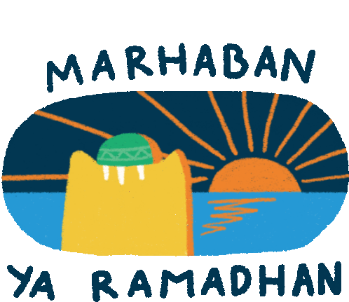 Welcoming Ramadhan Month Sticker - Sunrise Sunset Beach Stickers