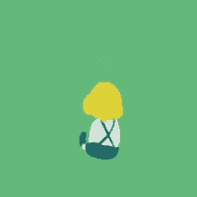 a cartoon of a boy with blonde hair wearing suspenders