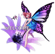 welcome fairy flowers sparkles