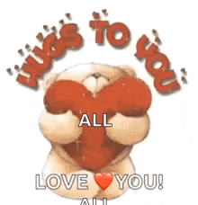 Hugs To You Love You GIF - Hugs To You Love You Bear GIFs