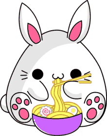 Bunny Eating Pho GIF - Pho Eating Bunnyeatingpho GIFs