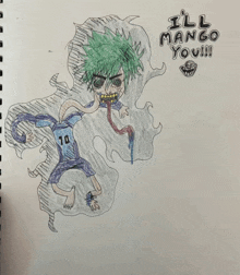 a drawing of a person with a number 10 on their shirt