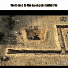 a screenshot of a video game with the words welcome to the avengers initiative at the bottom