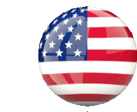 American Flag Button Sticker - American Flag Button Shiny Stickers