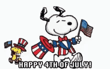 Happy4th Of July Independence Day GIF - Happy4th Of July Independence Day Snoopy GIFs