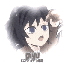 giyu solo de lylia is written on the bottom of a picture